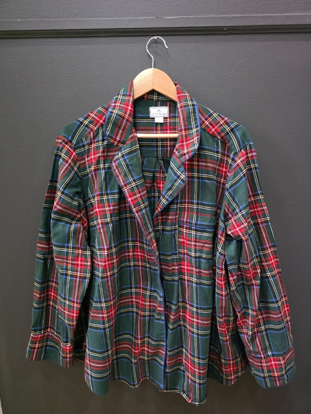 Petite Plume Women's Plaid Brushed Twill Pajama Set 1X Kensington Tartan - Picture 6 of 14